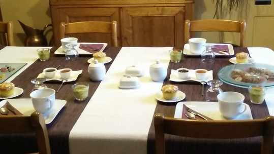 Homemade jams and cakes at the Clos des Bérengeries