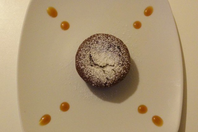 homemade chocolate fondant in Touraine